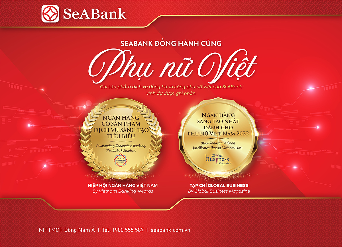 SeABank nhận giải thưởng Ngân hàng sáng tạo nhất dành cho phụ nữ Việt Nam 2022