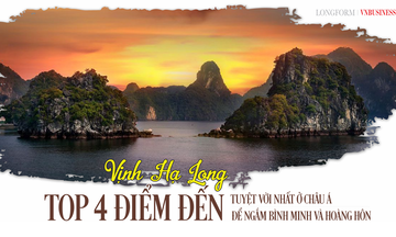 Vịnh Hạ Long lọt top 4 điểm đến tuyệt vời nhất ở châu Á để ngắm bình minh và hoàng
hôn