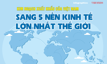 Kim ngạch xuất khẩu của Việt Nam sang 5 nền kinh tế lớn nhất thế giới