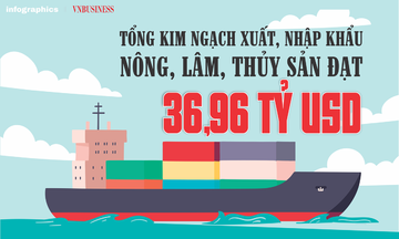 5 tháng, tổng kim ngạch xuất, nhập khẩu nông, lâm, thủy sản đạt 36,96 tỷ USD