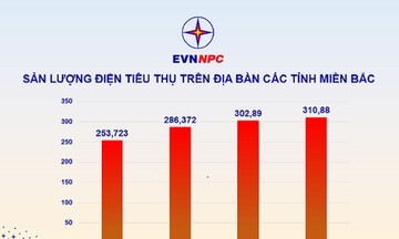 Tiêu thụ điện tại miền Bắc tăng cao, Hà Nội tăng hơn 22,5% so với tháng 4