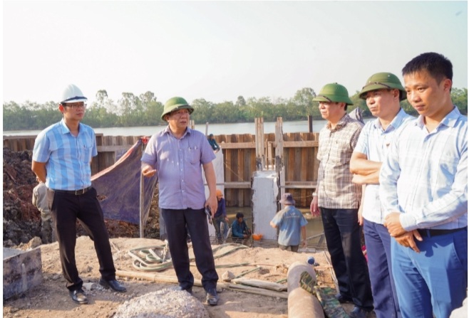 Phòng chống lụt bão ở Hải Phòng: Khẩn trương hoàn thành việc thi công xây dựng các cống qua đê