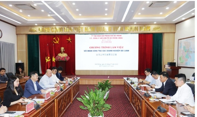 Ban Quản lý Khu Kinh tế Hải Phòng làm việc với lãnh đạo các quỹ đầu tư và doanh nghiệp Đài Loan