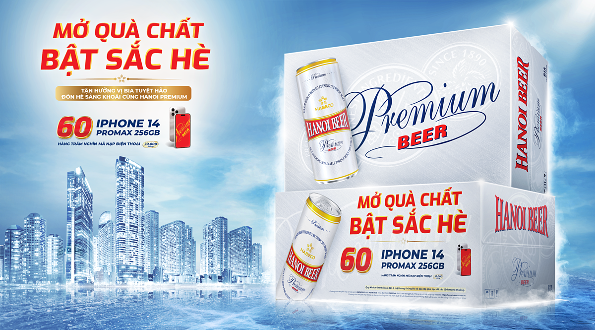 Chào hè rực rỡ - Bật nắp bia Hanoi Premium với chương trình khuyến mại 