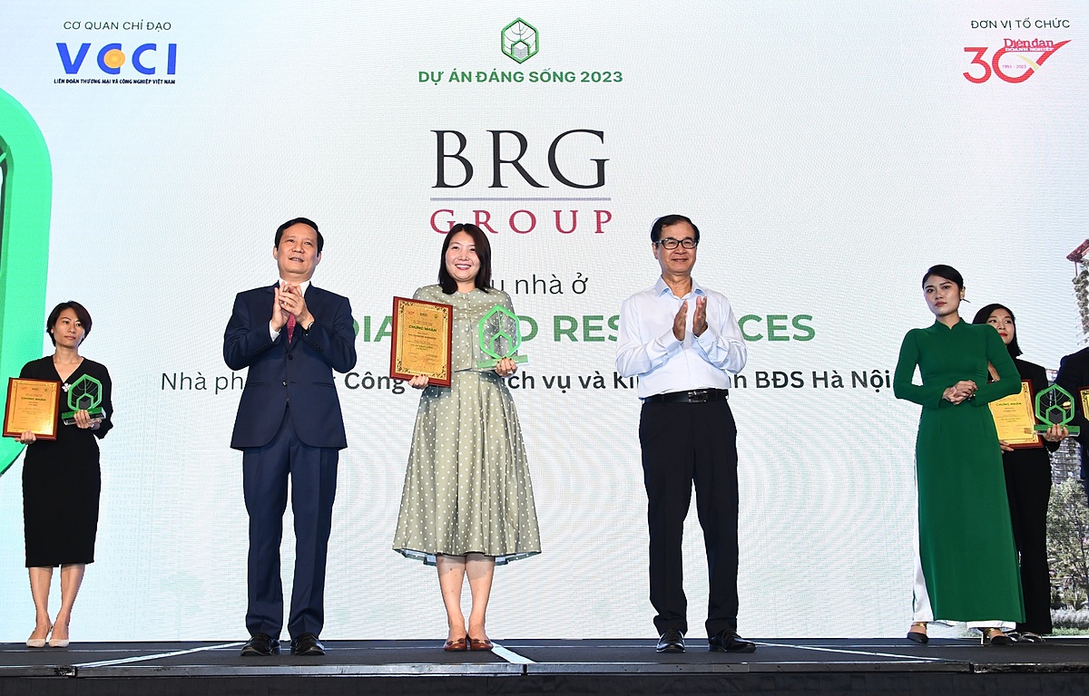 Giải thưởng 'Dự án đáng sống năm 2023' vinh danh nhiều sản phẩm và dịch vụ trong hệ sinh thái Tập đoàn BRG