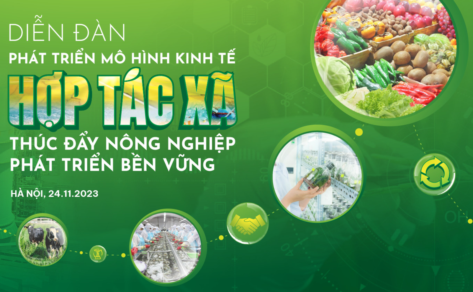 Diễn đàn 'Phát triển mô hình kinh tế hợp tác xã, thúc đẩy nông nghiệp phát triển bền vững'