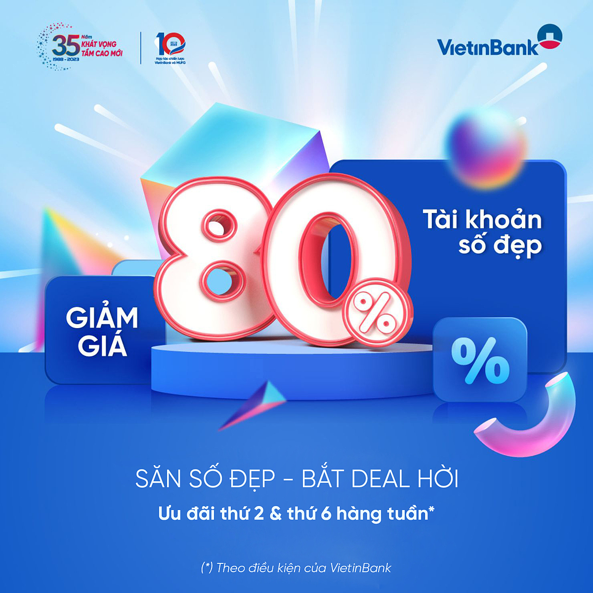 Vietinbank giảm sốc phí dịch vụ tài khoản số đẹp và Alias