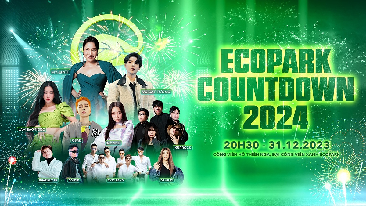 Cháy hết mình với đại tiệc âm thanh, ánh sáng và pháo hoa tại Ecopark Countdown 2024