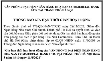 Văn phòng đại diện Ngân hàng Hua Nan Commercial Bank LTD. tại Thành phố Hà Nội
