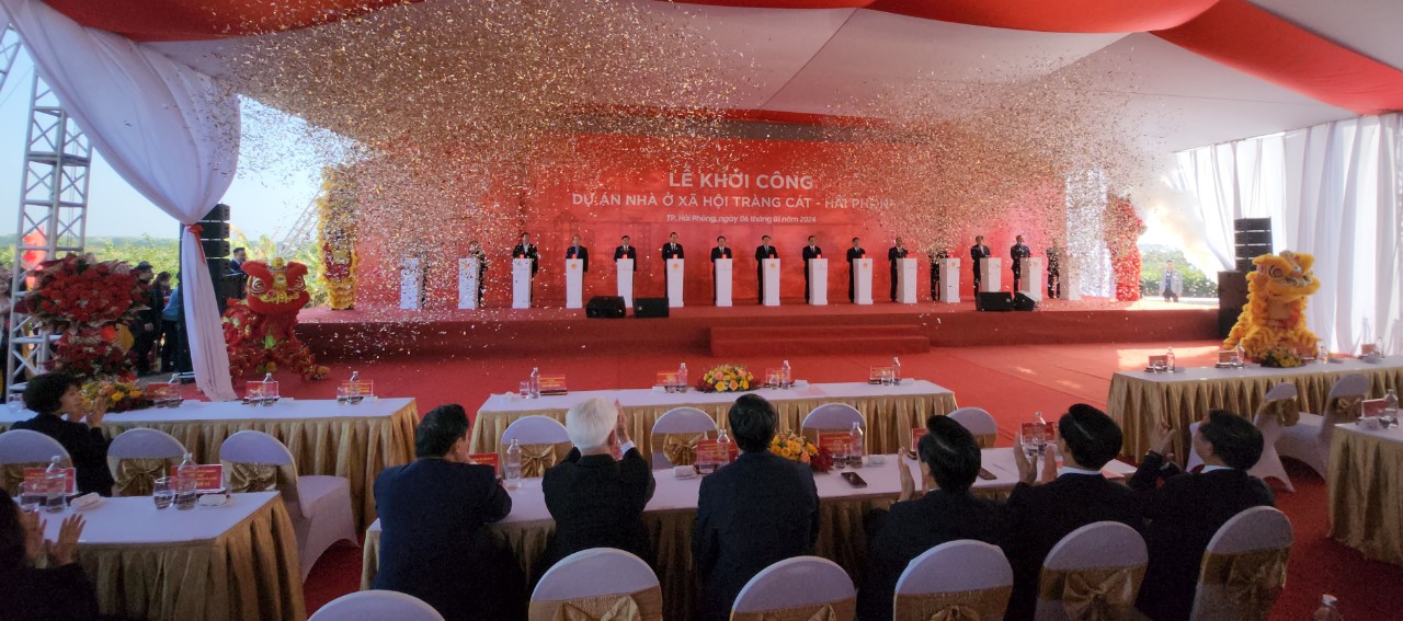 Hải Phòng phối hợp với Công ty Cổ phần Vinhomes khởi công dự án nhà ở xã hội gần 6.000 tỷ đồng