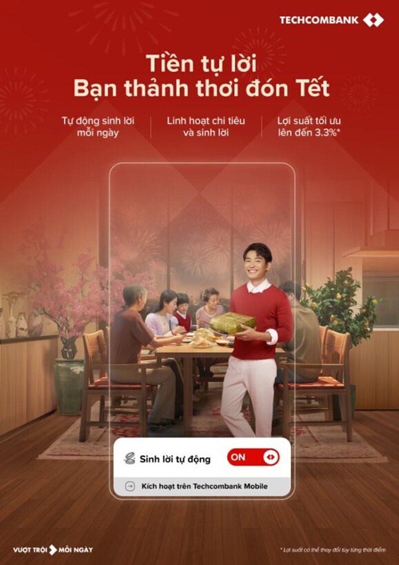 Chuyển đổi số hóa ngân hàng và thúc đẩy xã hội không dùng tiền mặt:Techcombank tiên phong từ ZeroFee đến “Sinh lời tự động”