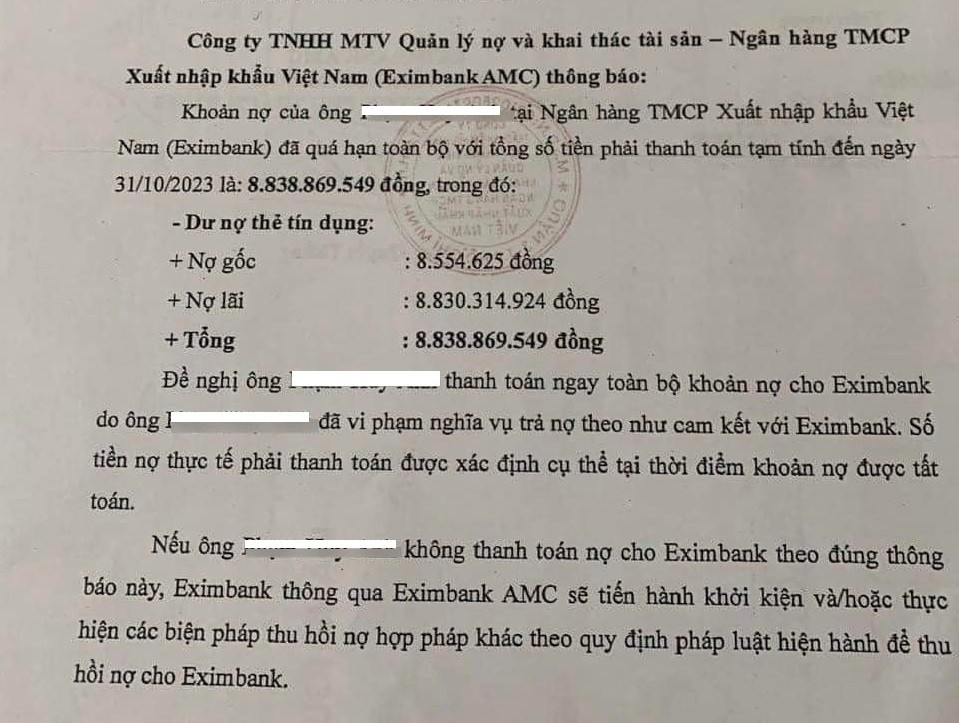 Vụ nợ 8,5 triệu phải trả 8,8 tỷ đồng: Chuyên gia tiết lộ con số lãi suất Eximbank áp dụng với khách hàng