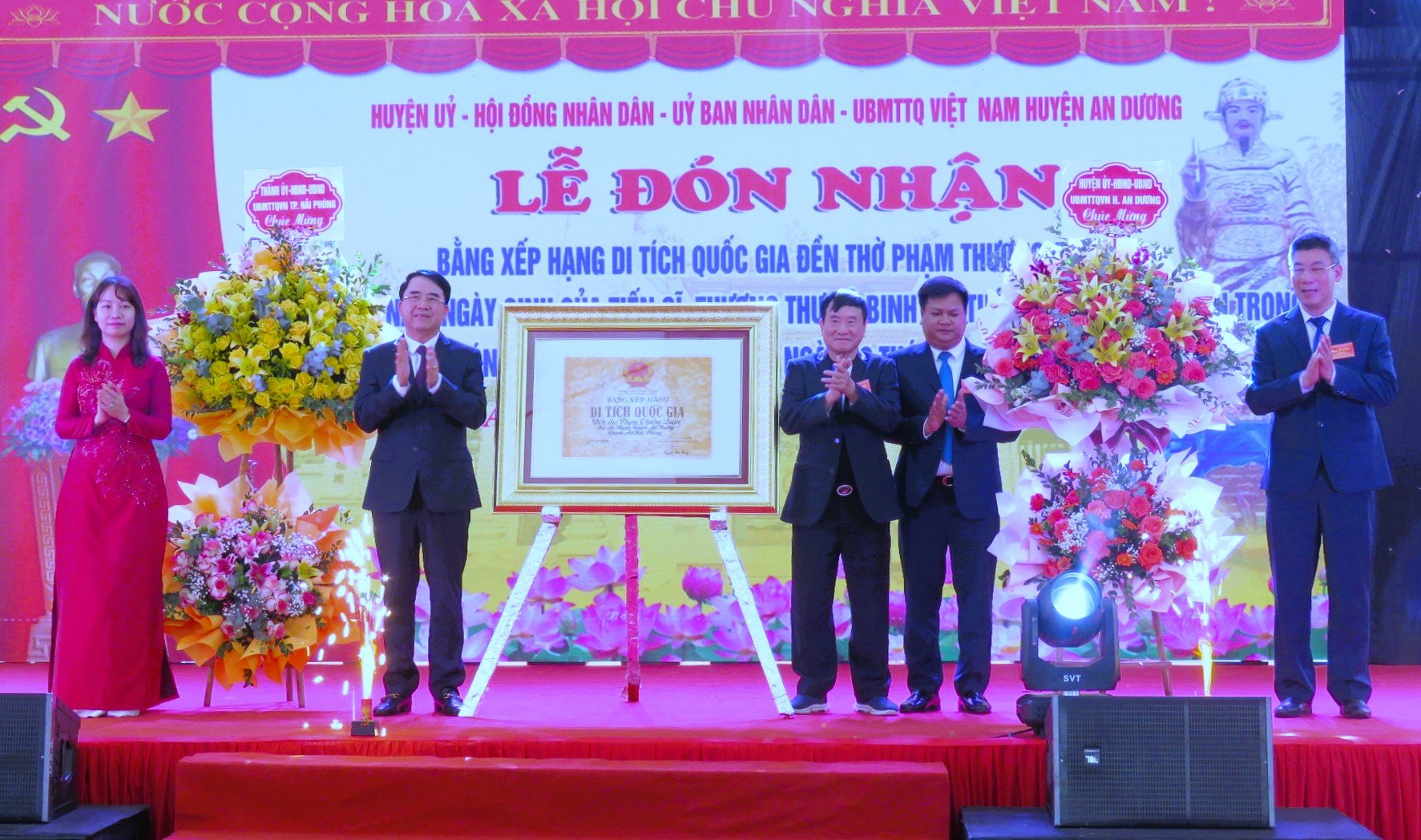 Hải Phòng đón nhận Bằng xếp hạng di tích lịch sử quốc gia Đền thờ Phạm Thượng Quận