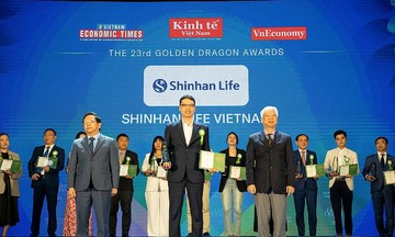 Shinhan Life Việt nam nhận giải thưởng Rồng vàng 2024