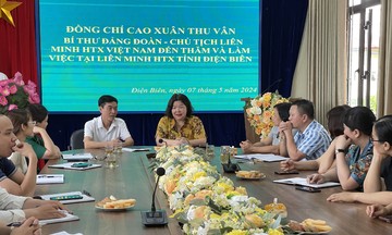 Chủ tịch Liên minh HTX Việt Nam thăm và làm việc tại Liên minh HTX tỉnh Điện Biên