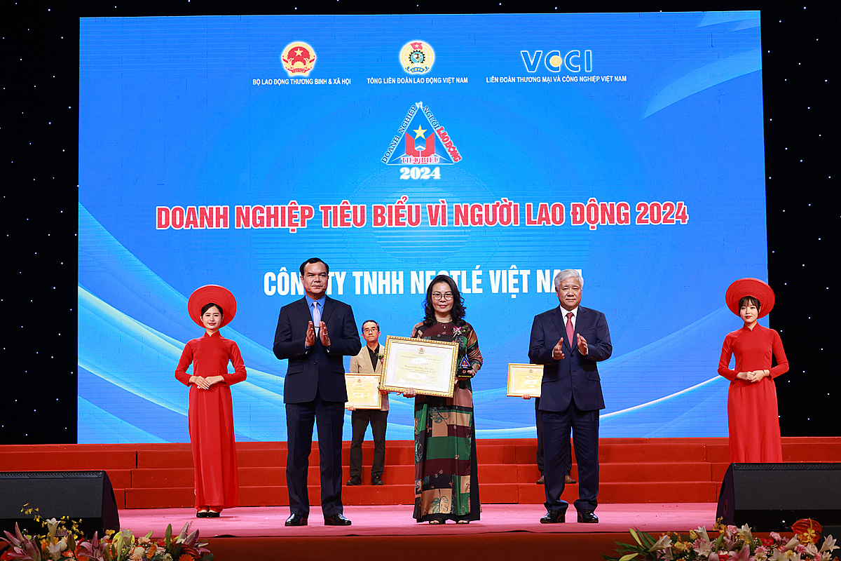 Nestlé Việt Nam được vinh danh 'Doanh nghiệp tiêu biểu vì người lao động