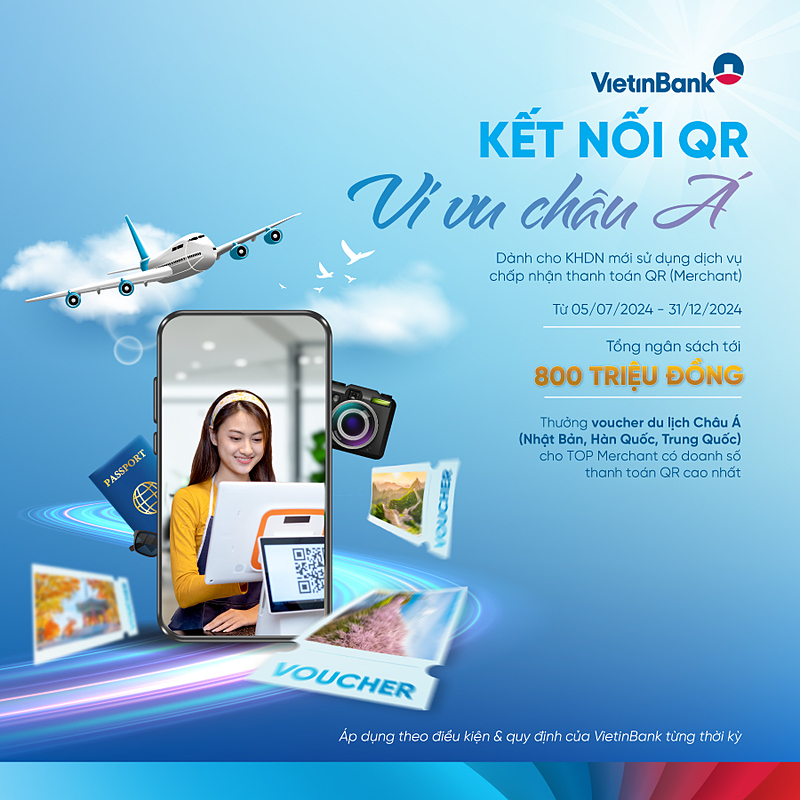 VietinBank 'tung' ưu đãi thúc đẩy doanh nghiệp kết nối dịch vụ thanh toán QR