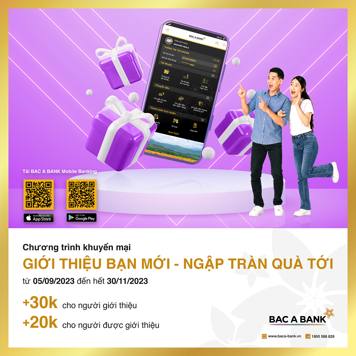 Bac A Bank triển khai chương trình ‘Giới thiệu bạn mới - Ngập tràn quà tới’