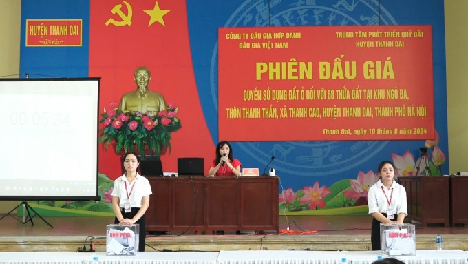 Sau phiên đấu giá cao ‘bất thường’, huyện Thanh Oai dừng phiên đấu giá gần 60 lô đất vào ngày mai