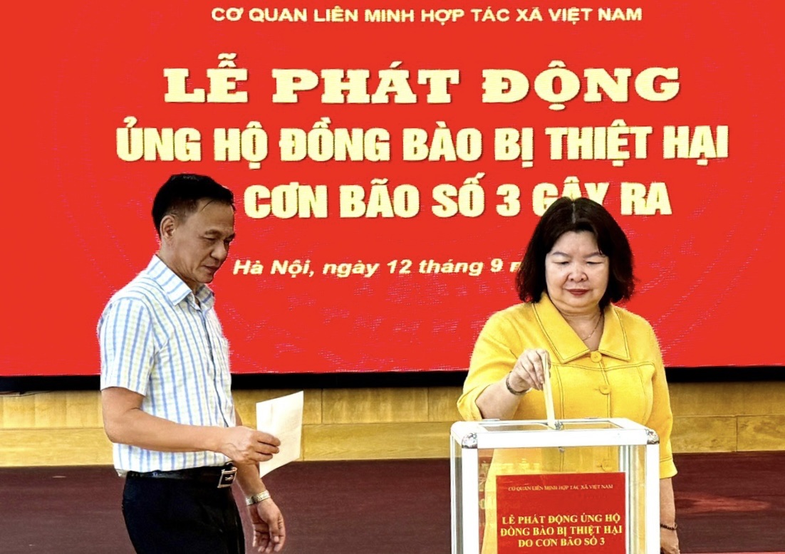 Liên minh HTX Việt Nam hỗ trợ đồng bào bị ảnh hưởng bởi cơn bão số 3