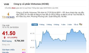 Cổ phiếu của công ty bất động sản hàng đầu Việt Nam chịu áp lực bán mạnh nhất của khối ngoại