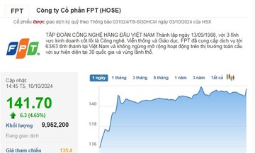 Cổ phiếu tập đoàn công nghệ hàng đầu Việt Nam lập đỉnh lịch sử lần thứ 35