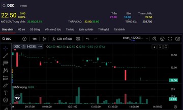 Cổ phiếu Chứng khoán DCS ‘bất động’ trong ngày đầu ‘chào sàn’