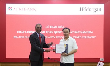 Agribank nhận giải thưởng “Chất lượng Thanh toán quốc tế xuất sắc năm 2024” từ JPMorgan