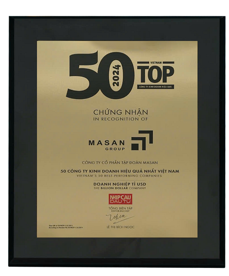 Top 50 Công ty kinh doanh hiệu quả nhất Việt Nam 2024 tiếp tục gọi tên Masan Group