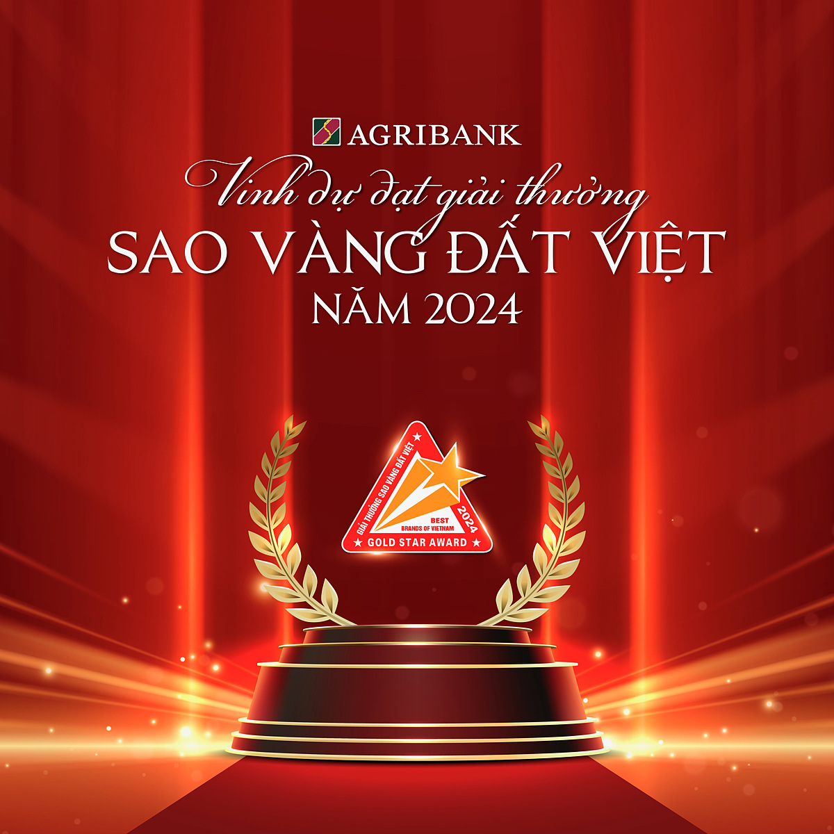 Agribank vinh dự đạt Giải thưởng Sao Vàng đất Việt năm 2024