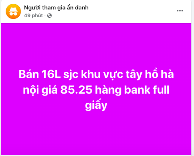 Cuối năm, vàng ‘chợ đen’ sôi động bán mua