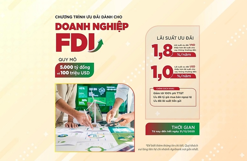 Agribank tiếp sức doanh nghiệp với 5 chương trình tín dụng ưu đãi đặc biệt năm 2025