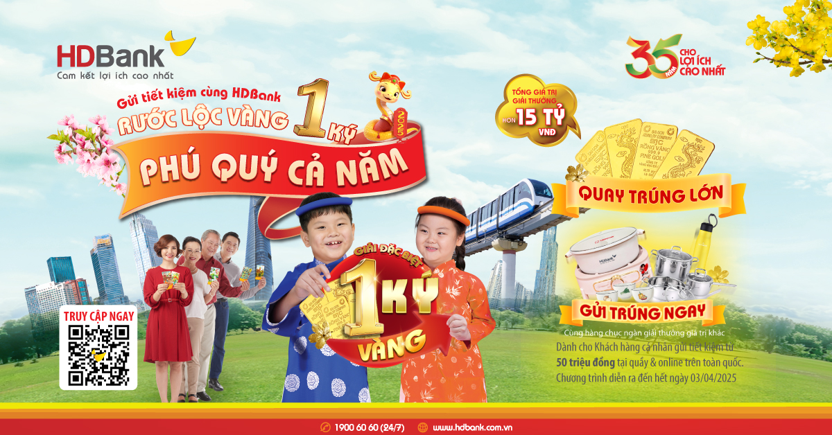 Xuân số hóa, vàng trao tay: HDBank khởi động mùa ưu đãi lớn nhất năm