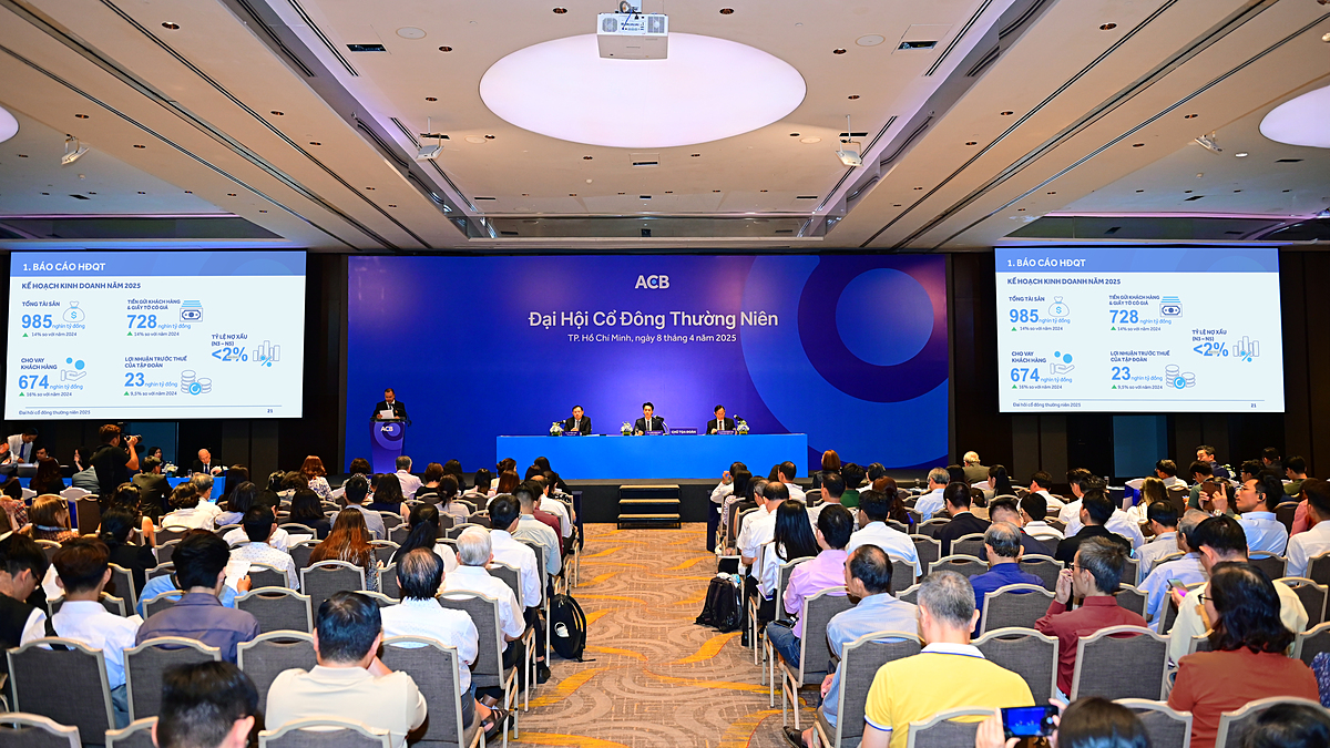 Đại hội đồng cổ đông ACB 2025: Đặt mục tiêu lợi nhuận 23.000 tỷ đồng, chia cổ tức 'khủng' 25%