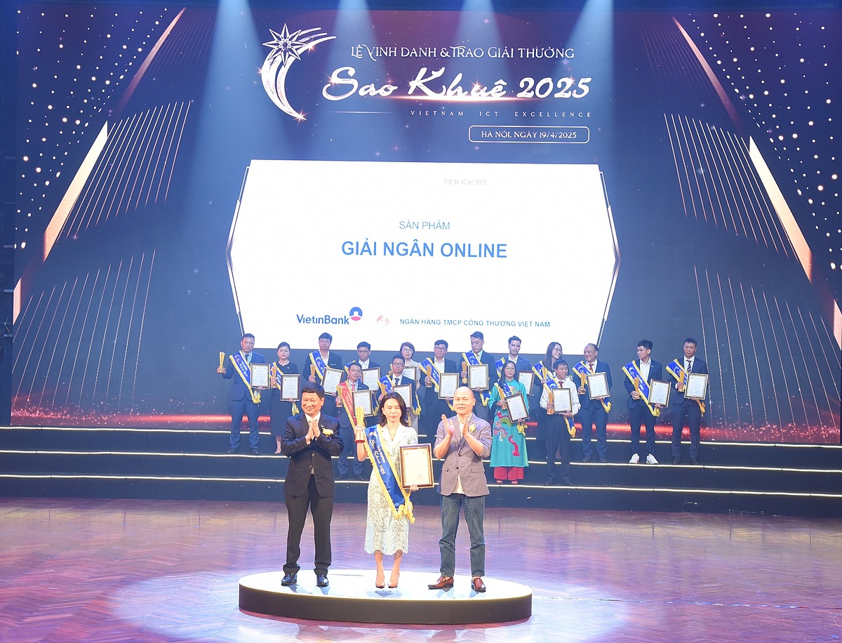 Giải ngân online của VietinBank đạt giải thưởng Sao Khuê năm 2025