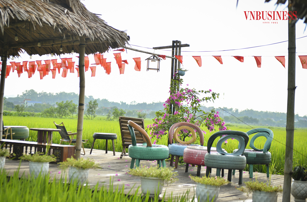 Mô hình kinh doanh độc lạ, quán cà phê ruộng lúa cực chill ngay ở Hà Nội