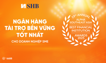 SHB được vinh danh “Ngân hàng tài trợ bền vững tốt nhất dành cho Doanh nghiệp SME” tại Việt Nam năm 2025