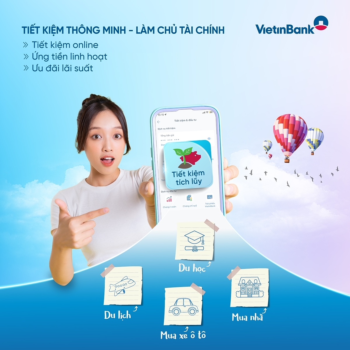 “Tiết kiệm thông minh – làm chủ tài chính” cùng VietinBank