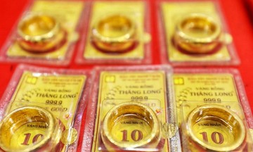 Vàng nhẫn tăng nhẹ 200.000 đồng/lượng