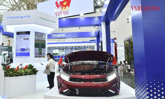 <p>
Công ty cổ phần Tập đoàn Trường Hải &lpar;Thaco&rpar; mang tới triển lãm mô hình linh kiện ô tô nội địa hóa.</p>