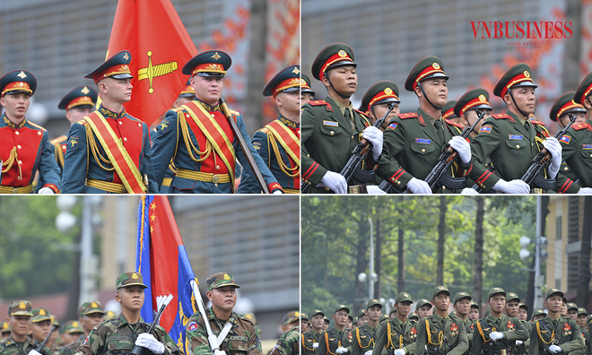 <p class="Normal">
Đặc biệt, buổi Lễ còn có sự tham dự của các đoàn quân đội đến từ Cộng hòa Nhân dân Trung Hoa, <span>Liên bang Nga, Cộng hòa Dân chủ Nhân dân Lào và Vương quốc Campuchia, góp phần thể hiện mối quan hệ hữu nghị, hợp tác quốc tế sâu rộng của Việt Nam trong lĩnh vực quốc phòng.</span></p><p class="Normal" style="text-align:right;"><strong>Anh Tú</strong></p>