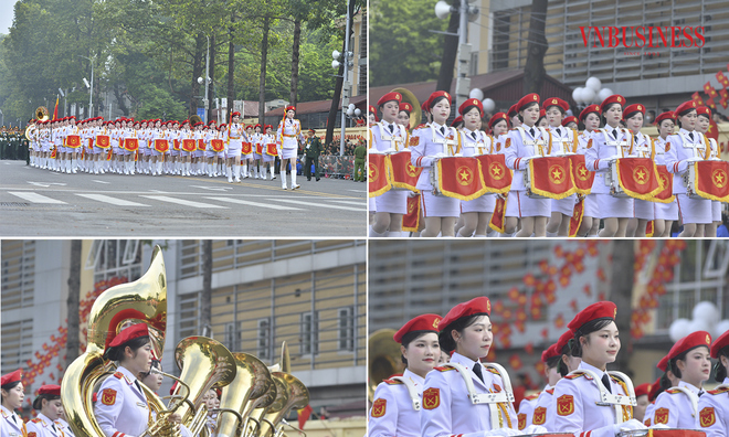 <p class="Normal">
Khối nữ Quân nhạc diễu hành trên đường phố Hà Nội.</p>