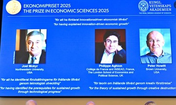 Giải Nobel Kinh tế 2025: Tăng trưởng chỉ bền vững khi thế giới không khép mình trong bảo hộ