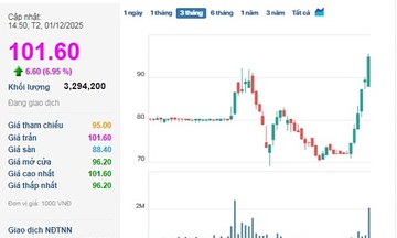 Chuỗi tăng điểm ấn tượng đẩy cổ phiếu VPL lập &#039;đỉnh&#039; mới