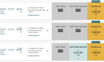 Vé máy bay Tết 2026: Chặng bay dài khan hiếm vé phổ thông, giá lập đỉnh