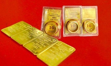 Vàng miếng giảm tới 1,3 triệu đồng, về dưới 154 triệu đồng/lượng