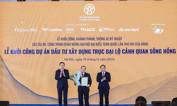 H&agrave; Nội khởi c&ocirc;ng dự &aacute;n đầu tư x&acirc;y dựng trục đại lộ cảnh quan s&ocirc;ng Hồng